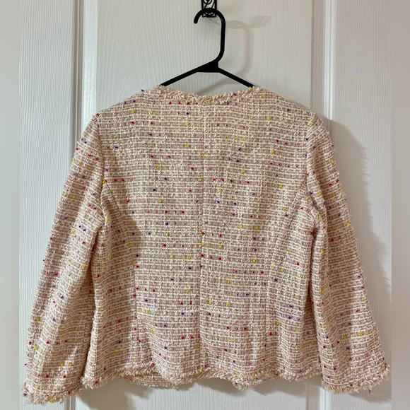 Kate Spade Multicolour Tweed Preppy Career Spring Summer Girly Blazer Size 0 - Picture 9 of 10